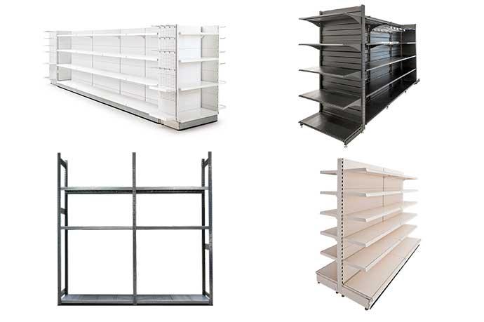 4 retail shelving systems in stock