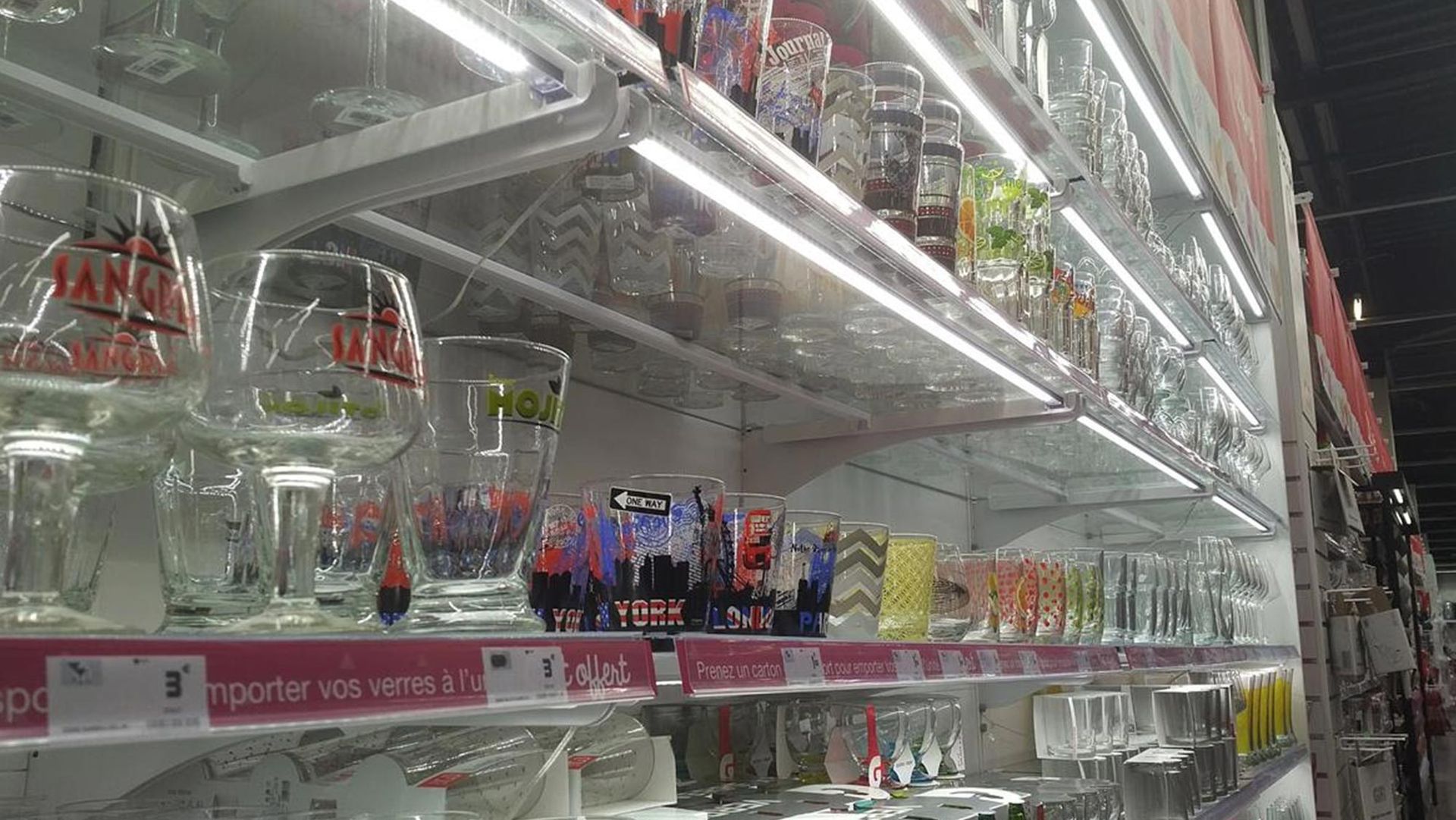 retail glass shelves