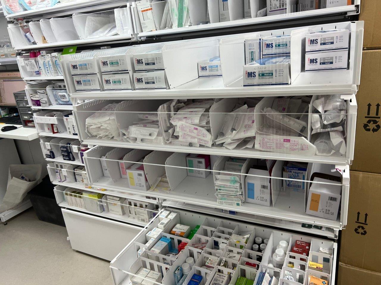 Pharmacy Wall Drawer Units