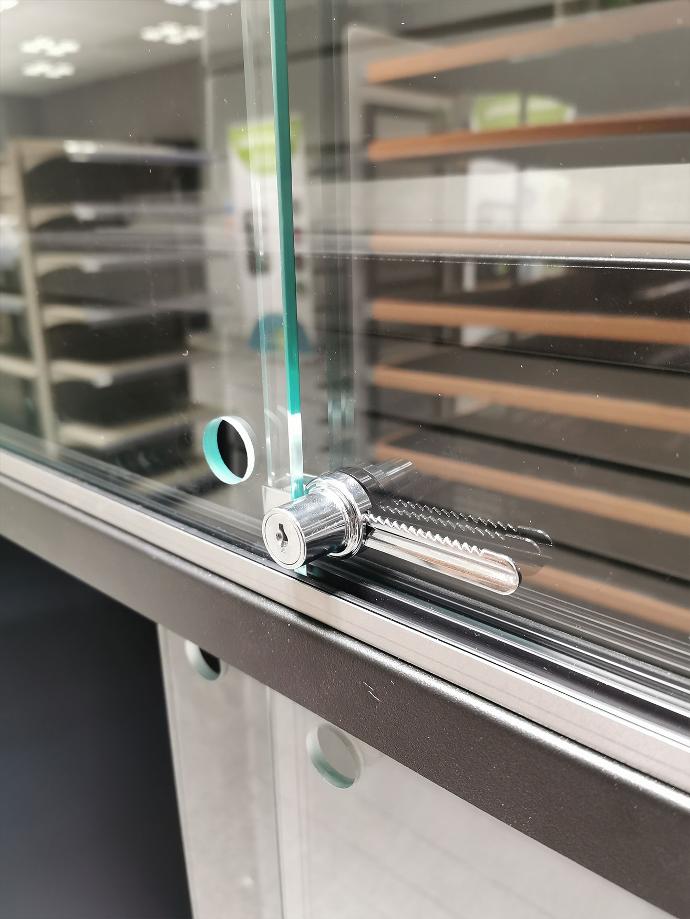 lockable glass cupboard