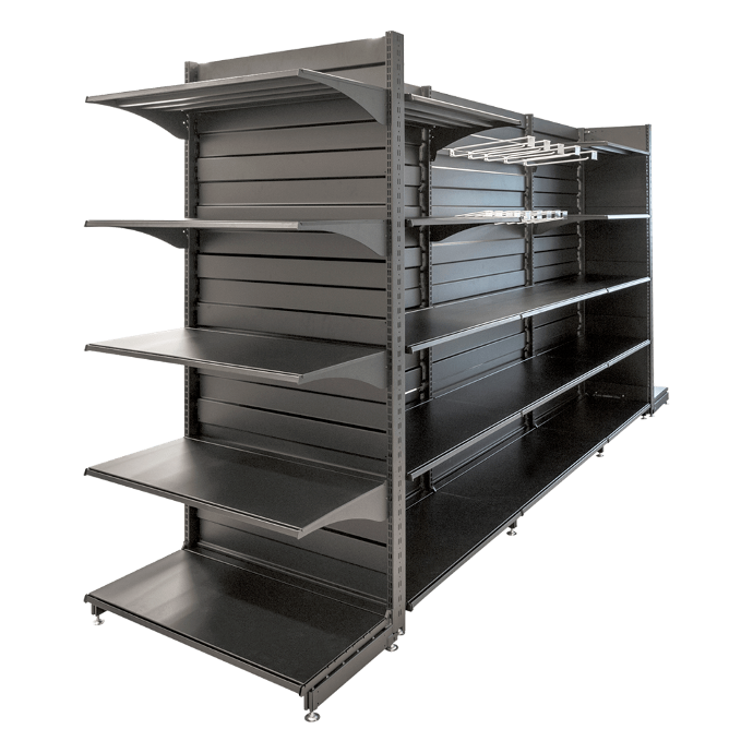 25mm pitch retail shelving