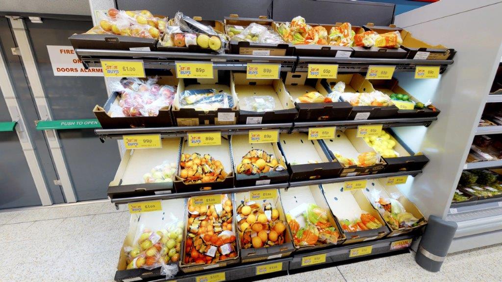 fruit and veg display