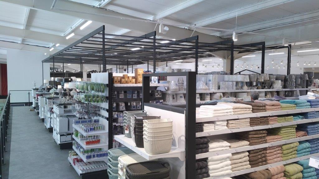 homewares store shelving