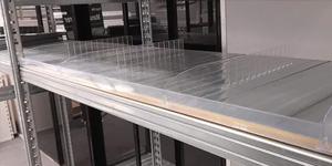 Combined they help organise your merchandise Risers and dividers for retail shelving