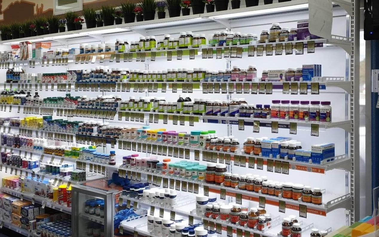 Pharmacy Shelves Illuminated with Ardente
