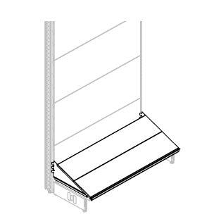 Sloping shelf